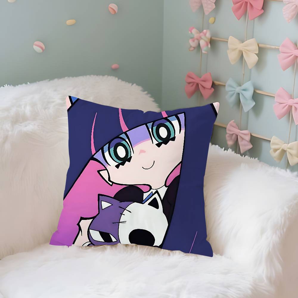 Anime Ppanty And Sstockings Throw Pillow Covers Pattern Cushion Cover Suitable For Sofa Bedroom Car Pillow Cover