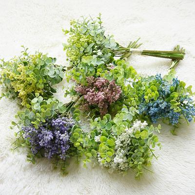 1Bouquet Artificial Vanilla Fruit Eucalyptus Leaves Wedding Party Home Art Decor
