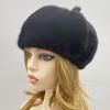 Luxury Mink Fur Hats for Women Winter Warm Solid Genuine Fur Cap High Quality Female Fur Hat
