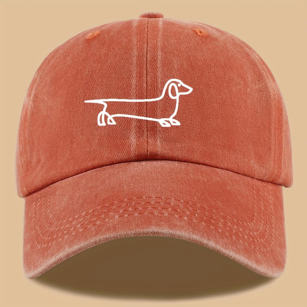 Simple Dog Print Baseball Cap, Versatile for Both Unisex and Women, Suitable for Outdoor Travel As a Hat for Pet Enthusiasts
