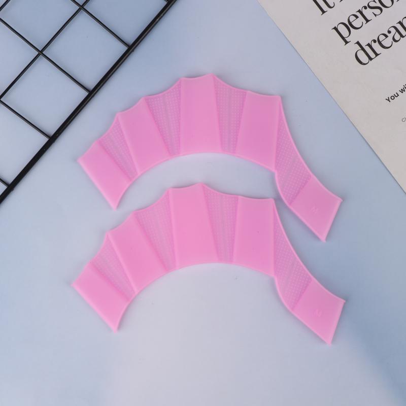 1pair Pool Sport Swim Paddles for Men Women Premium Silicone Finger Hand Flippers Children's Training