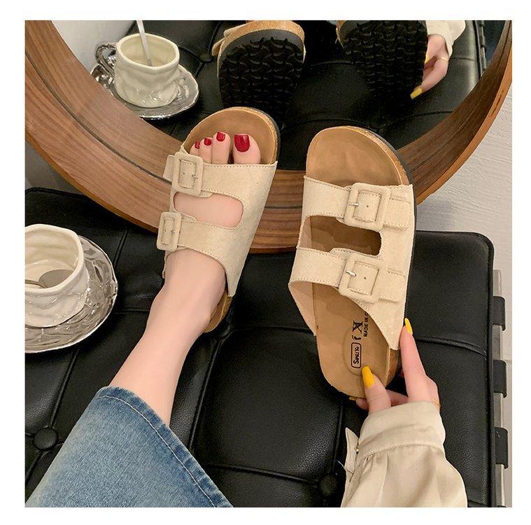 2025 Spring and Summer Fashion Retro Comfortable Slippers One Pedal Casual Versatile Thick-soled Women's Outer Slippers Tide