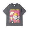 275 GSM Washed T-shirts 100% Cotton One Piece V45 Doflamingo Print Unisex Heavy Cotton T Shirt