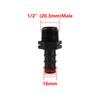 5Pcs 1/2 3/4 Female Male Thread to 16mm 20mm Hose Barb Straight Connector Garden Irrigation Water Pipe Coupling Reducing Adapter