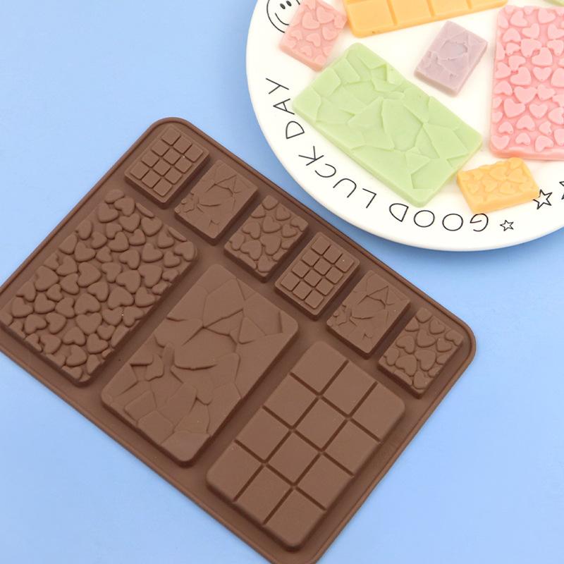 9 Cavity Decomposition Chocolate Mold Food Grade Non-Stick Waffle Chocolate Mold