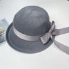 Hat Female Sun Hat Versatile Straw Hat Upturned Edge Sweet Bow Vacation Sunscreen Hat Sun Hat Basin Hat Face Cover