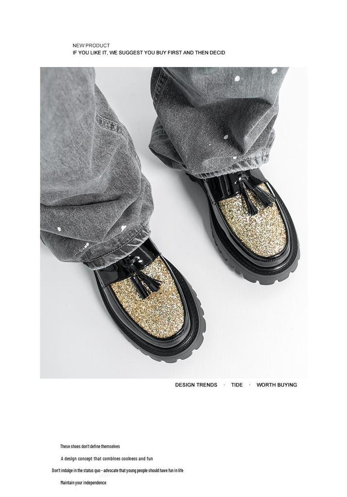 Men’s Tassel Loafers - Large Size Casual Leather Shoes, Korean & British Style