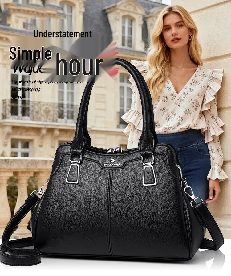 2025 New Women's Single Shoulder & Crossbody Soft Leather Handbag - Large Capacity