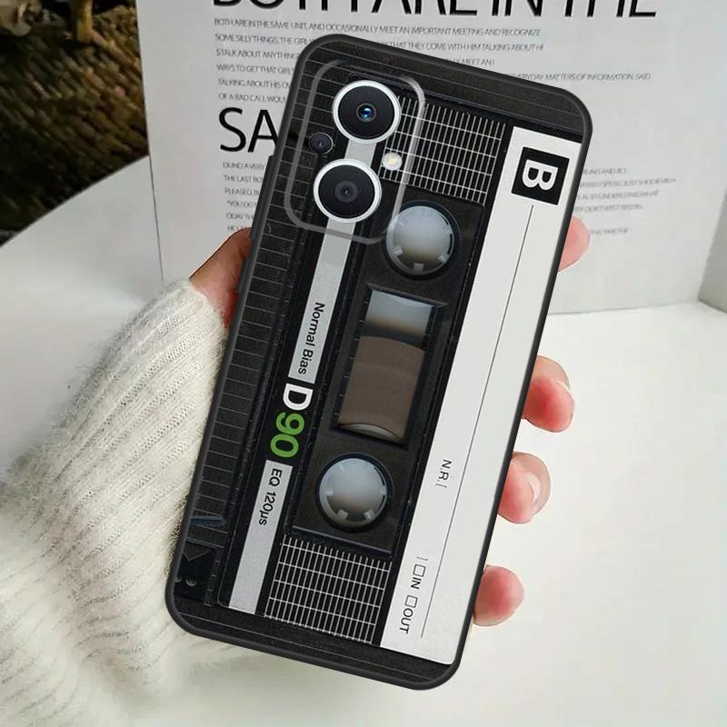 Cassette Mix Tape Case For OPPO Reno 12F 13F 14F 10 11 12 13 14 Pro 8T 7 8 Lite OPPO Find X6 X5 X8 X9 Pro Cover