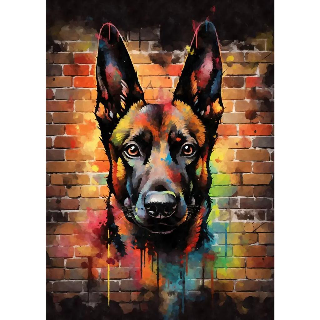 Cute Pet Dogs Graffiti Poster Prints Aesthetic Pug Dachshund Maltese Dog Wall Art Canvas Painting Home Kids Room Decor Picture