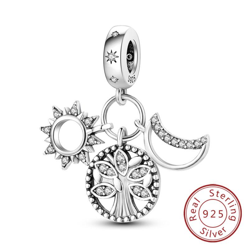 Charm Pendant Copper Tree Of Life Love Happy Family Charm Bead Fit Original Bracelet Necklace Diy Jewelry For Women