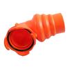 Rotatable 90 Degree Sewer Hose Adapter For Mobile Sanitation Marine Toilet Drainage Orange Plastic Fitting Leak Proof Design