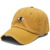 Washed Cotton Honeybee Embroidery Baseball Caps For Men Women Dad Hat Adjustable Snapback Cap  Dropshipping