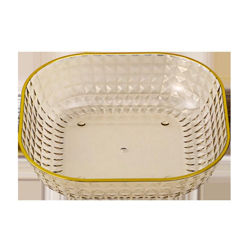 Creative Gold-Rimmed Bone Dish & Snack Plate with Base