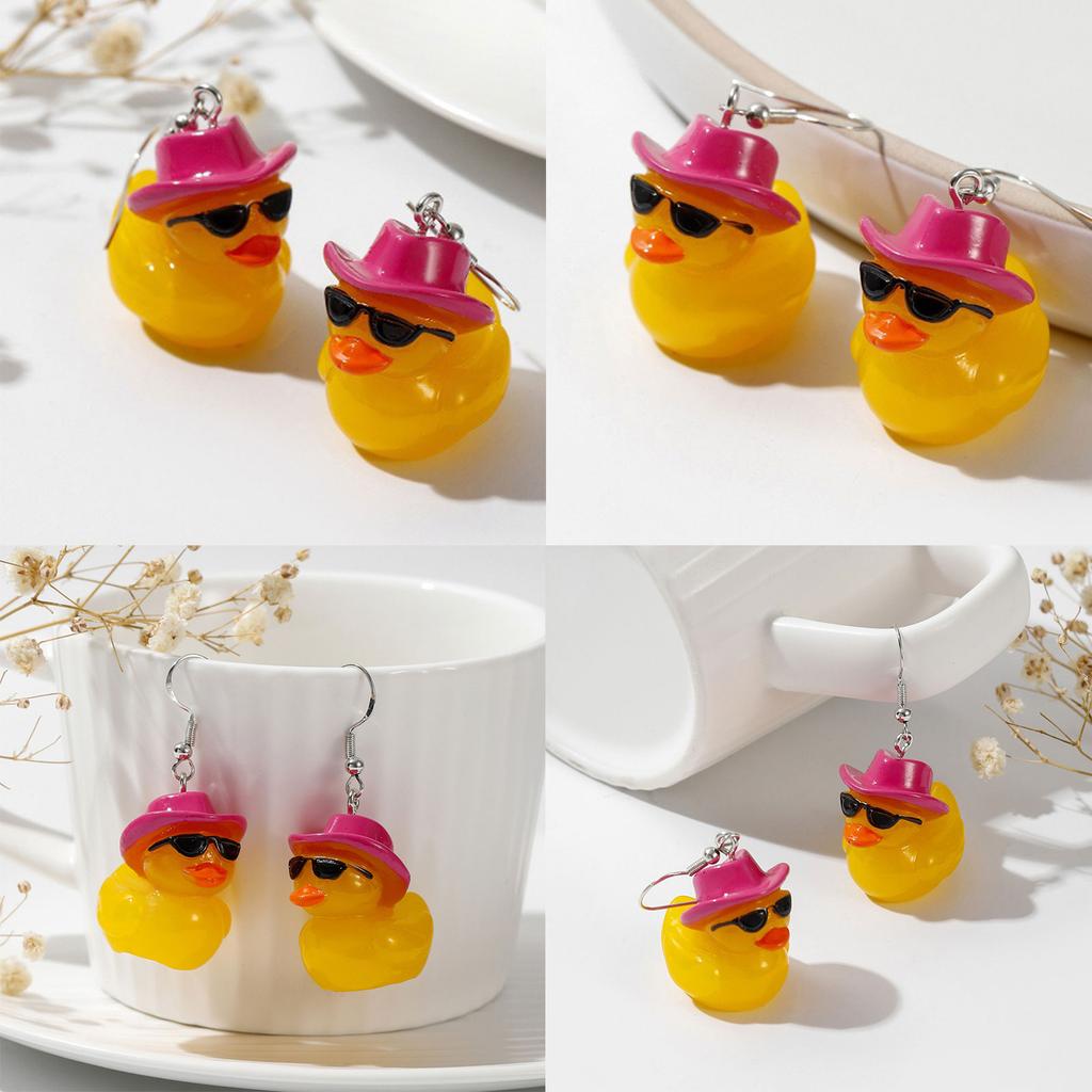 Lustiger Enten-Schlüsselanhänger/Ohrhänger Eleganter Enten-Schlüsselanhänger Anhänger Ohrring Dekoration für modebewusste Personen
