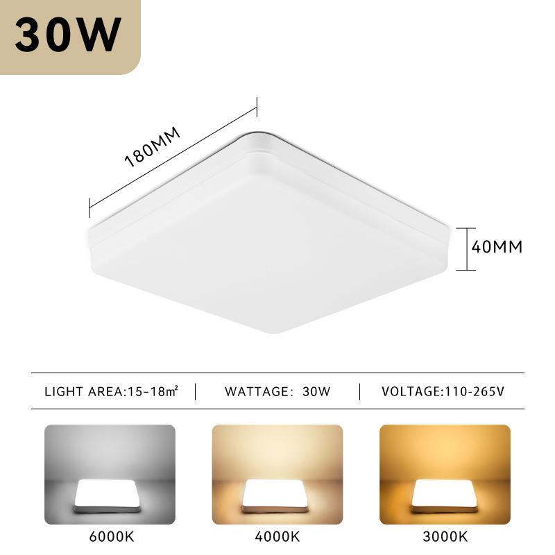 Plafonnier LED carré 50 W, éclairage de chambre à coucher, panneau LED 110 V/220 V, luminaire de plafond pour salon