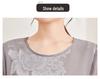Stylish Round Neck Chiffon Pullover for Moms - Breathable Seven-Sleeve Summer Top for Middle-Aged & Elderly Women