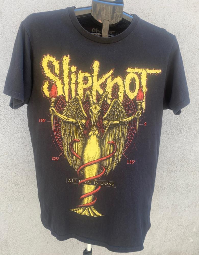 

SLIPKNOT All Hope is Gone Бафомет Двостороння Чорна Футболка Гурту Розмір L Унісекс Футболка M
