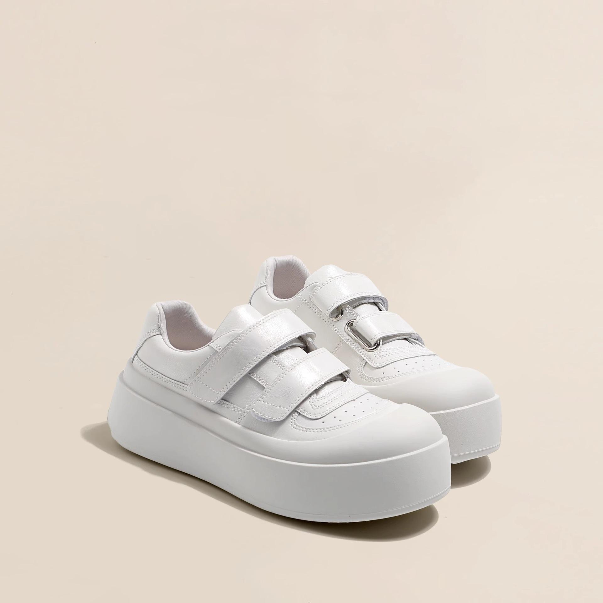 

Gu Yunshu туфли на платформе белые женские 2025 новые весенние спортивные и развлекательные универсальные туфли с большой головой макетные туфли женские 35 серебряный