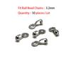 1.5 2.4 3.2 mm Stainless Steel Metal Ball Bead Chains Connector Accessories Chains Bulk For Necklace Keychain DIY Jewelry Making