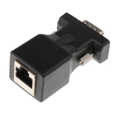 2st 15-stifts VGA hane till RJ45 hona Ethernet-adapterkontakt LAN-förlängare