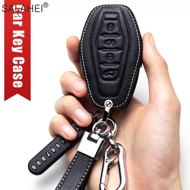 Leather Car Key Case Cover Holder Shell Fob For Chery Jetour X70 X90 X95 Plus   Protector Keyless Keychain Accessories