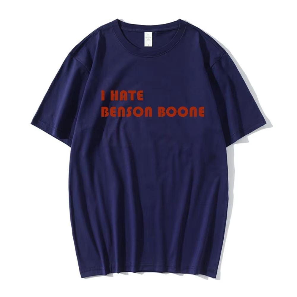 Ich hasse Benson Boone T-Shirt Herren Damen Kleidung Mode Vintage Kurzarm T-Shirts Baumwolle Lässig Übergroße T-Shirts
