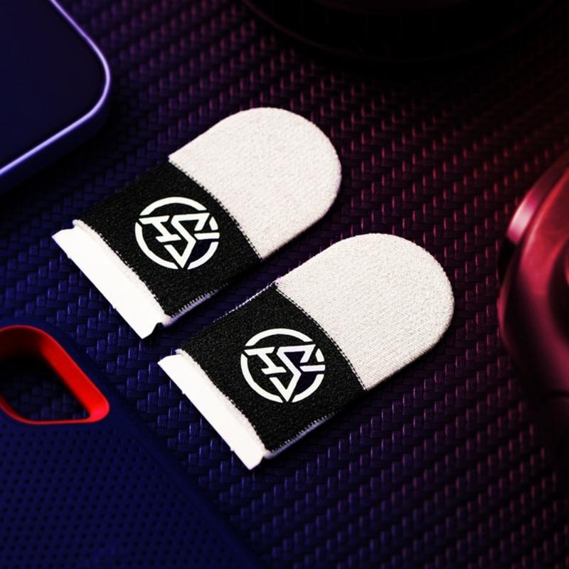 2x Breathable Anti Sweat Gaming Finger Covers Protectors With Ergonomic Stitching For Enhancing Shoot Game Performances