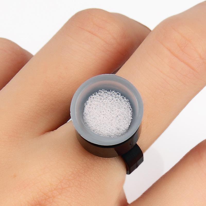 Silicone Tattoo Pigment Ring: Disposable Microblading Sponge Finger Cup Holder