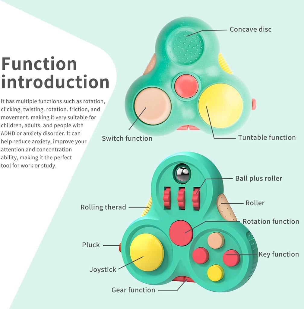 Spielzeug Stressabbau Fidget Spinner sensorisch für Autismus, Angstlinderung, ADHS-Spielzeug, sensorisches Fidget Spinner Pad