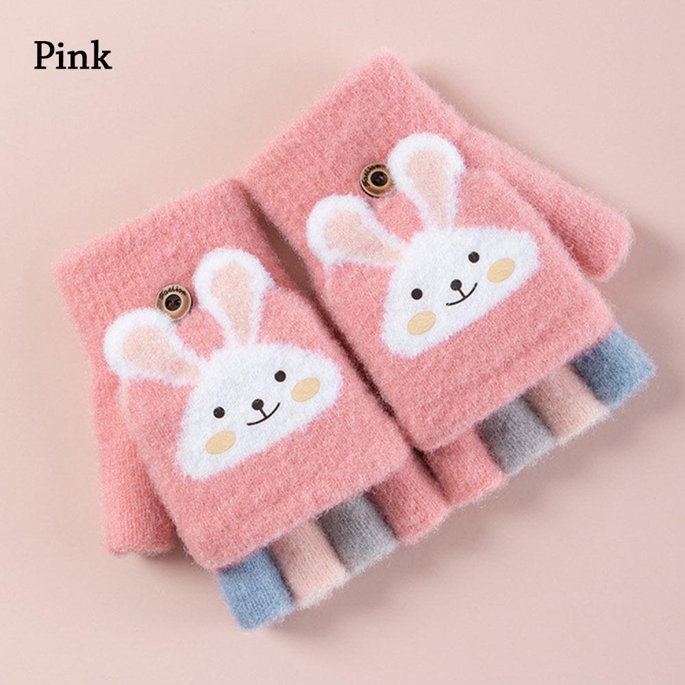 Winter Children Soft Cute Knitted Mittens Kids Gloves Thick Warm