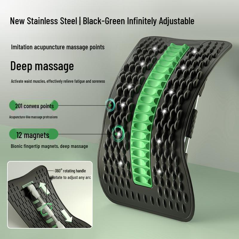 Cross-border Lumbar Support: Waist & Spine Corrector with Back Massage & Traction Fitness Equipment.