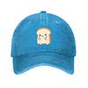 Cute Toast Washed Canvas Baseball Cap Unisex Vintage Soft Casual Hat