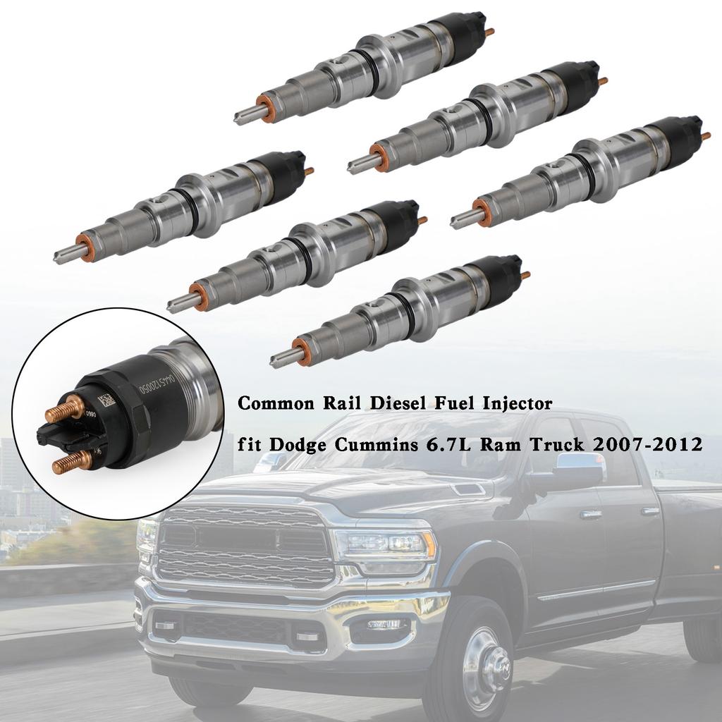 6PCS Common Rail Diesel Fuel Injector Fit for Dodge Cummins 6.7L Ram Truck 2007-2012