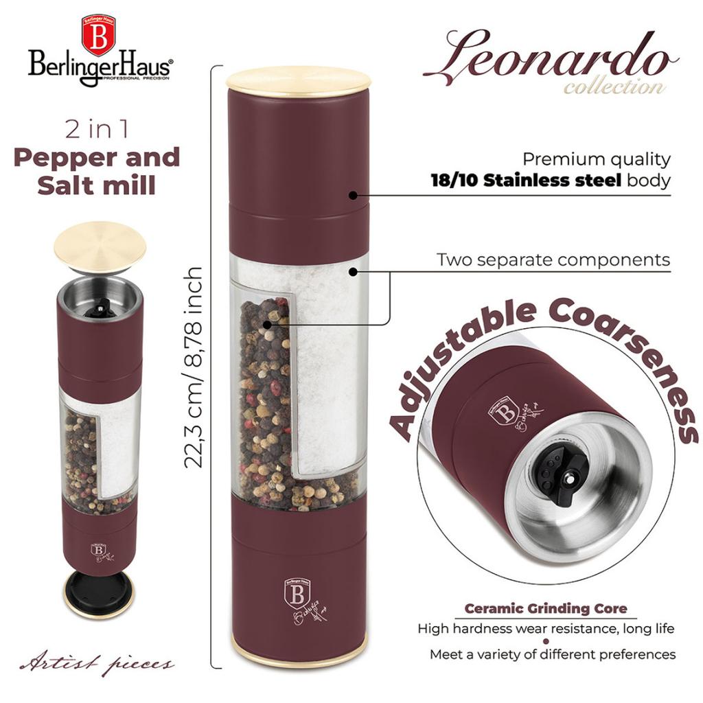 Pepper And Salt Mill Berlinger Haus Bh-8581 Leonardo
