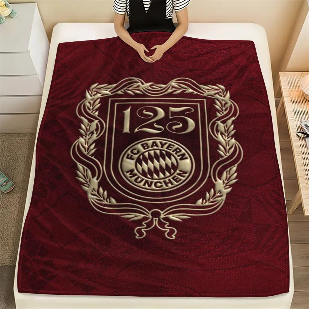 

1pc FC Bayern Munich Print Flannel Blanket, High quality Comfortable for All Seasons, Home Decor, Warmth and Comfort, Perfect for Christmas Gifts46 80cm x 120cm