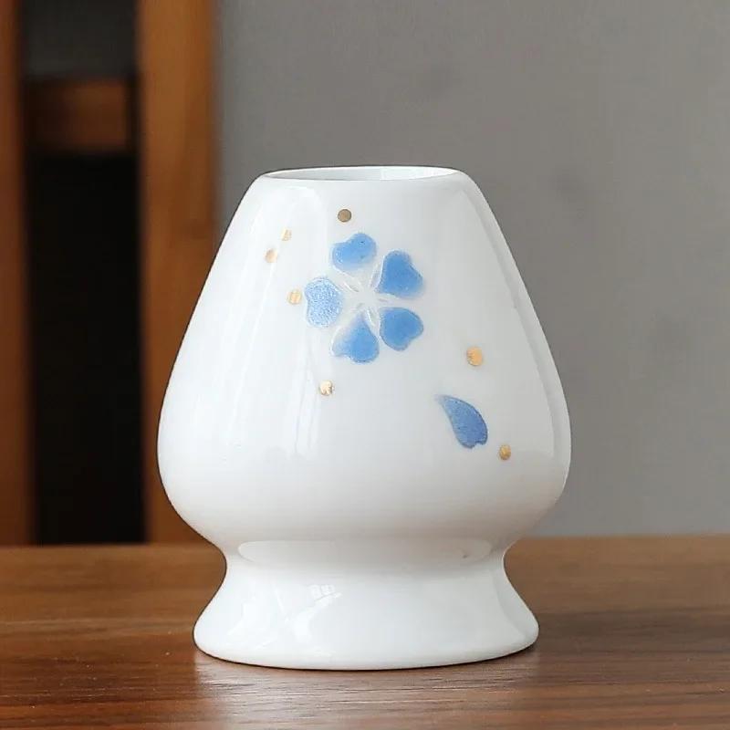 Japanische Teeschale Matcha Besenhalter Matcha Besenständer Teezeremonie Matcha Schale Chasen Ständer für Küche Esszimmer Keramik