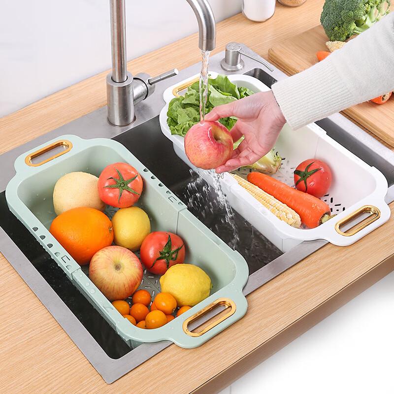 Double-Layer Retractable Kitchen Sink Drain Basket