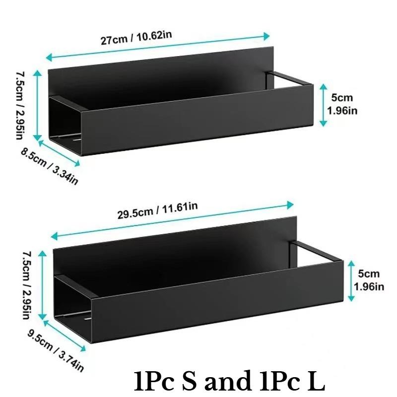 Magnetisches Gewürzregal Organizer für Kühlschrank und Backofen Schwarze Kühlschrank-Organizer und Aufbewahrung Magnetische Haken für die Küche