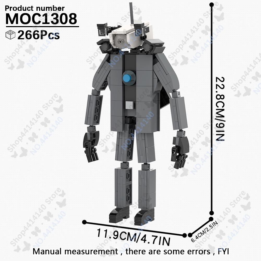 MOOXI Animeserie Skibidi Toalett Figurer Monitorfolk Lydmann Byggeklosser Modell MOC Kloss DIY Montessori Leke Barnegaver