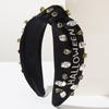 Halloween Themed Headband With Diamond Studded Skull Accessories For Decorating Holiday Hair Accessories