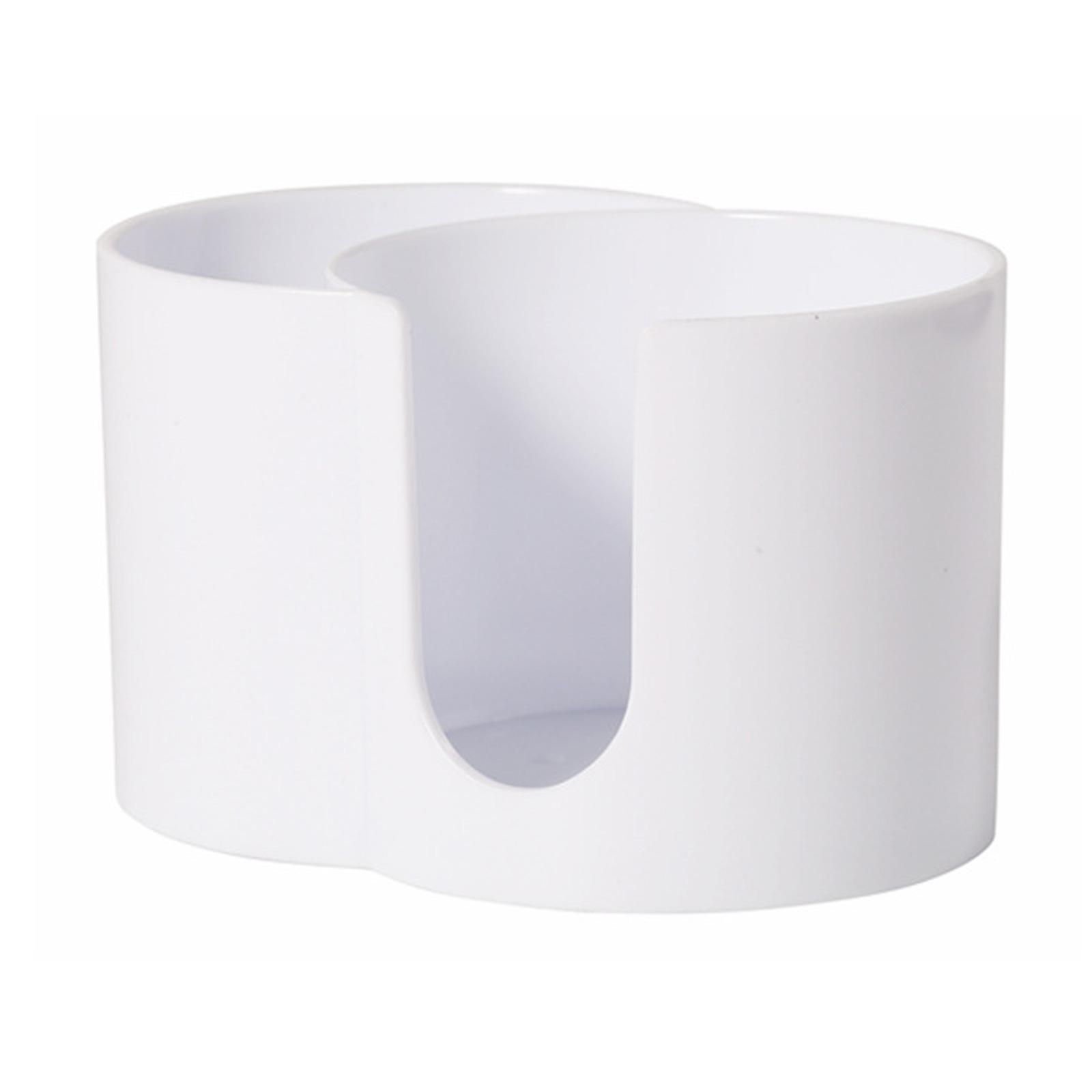 

Подставка для ватных дисков и палочек для макияжа с раздельными отсеками Гигиеничный разделенный органайзер Экономия места Поднос для туалетного столика для дома или путешествий белый