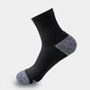 Men's All-season Mid-leg Socks with Thickened Towel Soles, Sweat-absorbing and Breathable Sports Socks, Trendy Color-blocking Grey Casual Socks