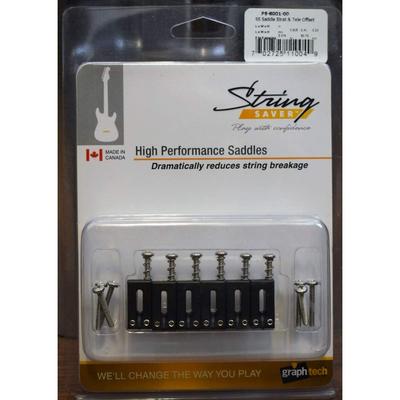 Graphtech STRING SAVER ORIGINALS FOR STRAT TELE 2 SPACING Bridge Saddle Offset Type PS-8001-00 & 1/16"