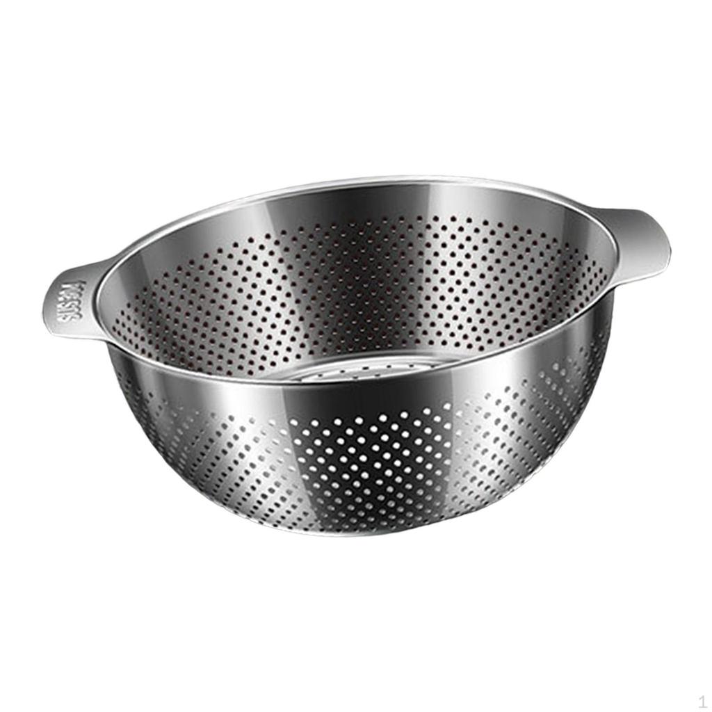 3L Food Strainer Supplies with Handles ,Salads Basket ,Stainless Steel Kitchen Colanders, for
