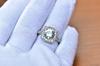 Natural Round White Topaz Engagement Ring, Topaz Engagement Ring, Bridal Ring, Sterling Silver Ring, Wedding Ring, Halo Ring , White Topaz