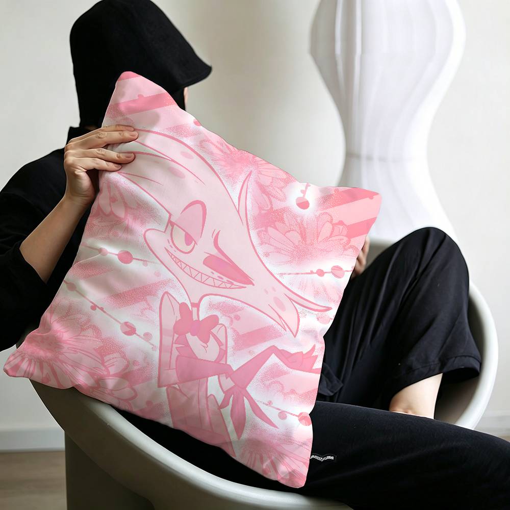 Anime Hhazbin Hhotel Angel Dust Cushion Cover Inches Farmhouse Decor Home Throw Pillow Covers for Couch Decorations