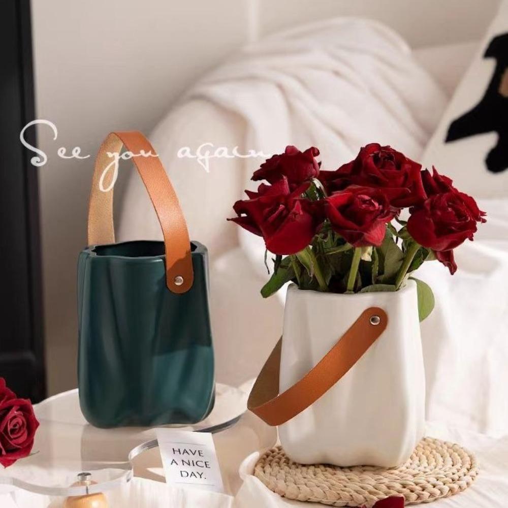 DIY Handbag Vase Handheld Vase Ornament New Niche Decoration  Household Supplies