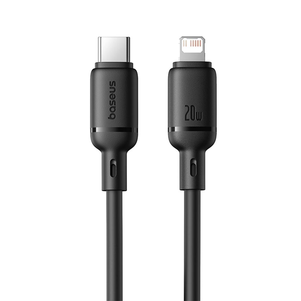 

BASEUS Silky USB-C to iP Data Cord Flexible PVC PD 20W Fast Charging Cable,Length: 2m B