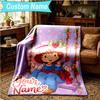 1PC Custom Name Blanket Straw-berry Sweet Moment Flannel blankets Patterns Throw Blanket All-Season Soft Gift for Couch, Bed, Camping, Birthday gifts